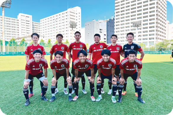 Group photo of soccer players