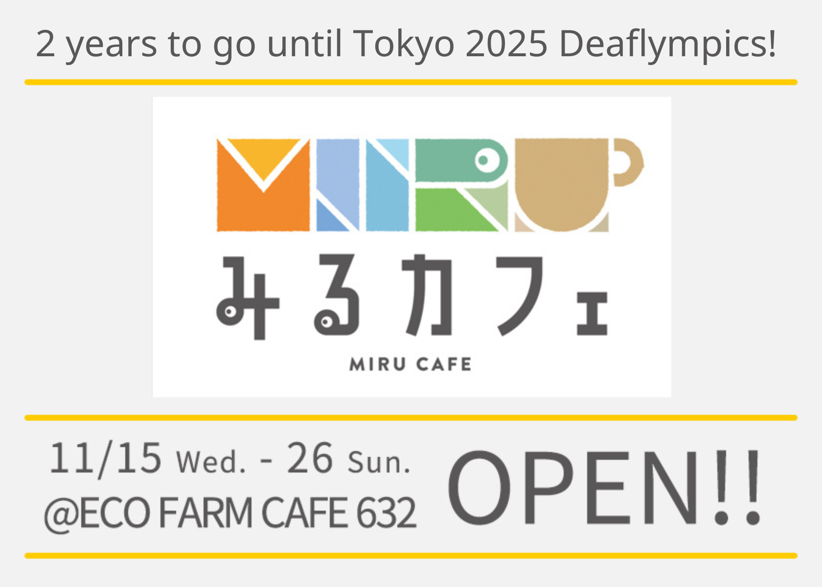 Two years to go before the Tokyo 2025 Deaflympics LimitedTime Concept