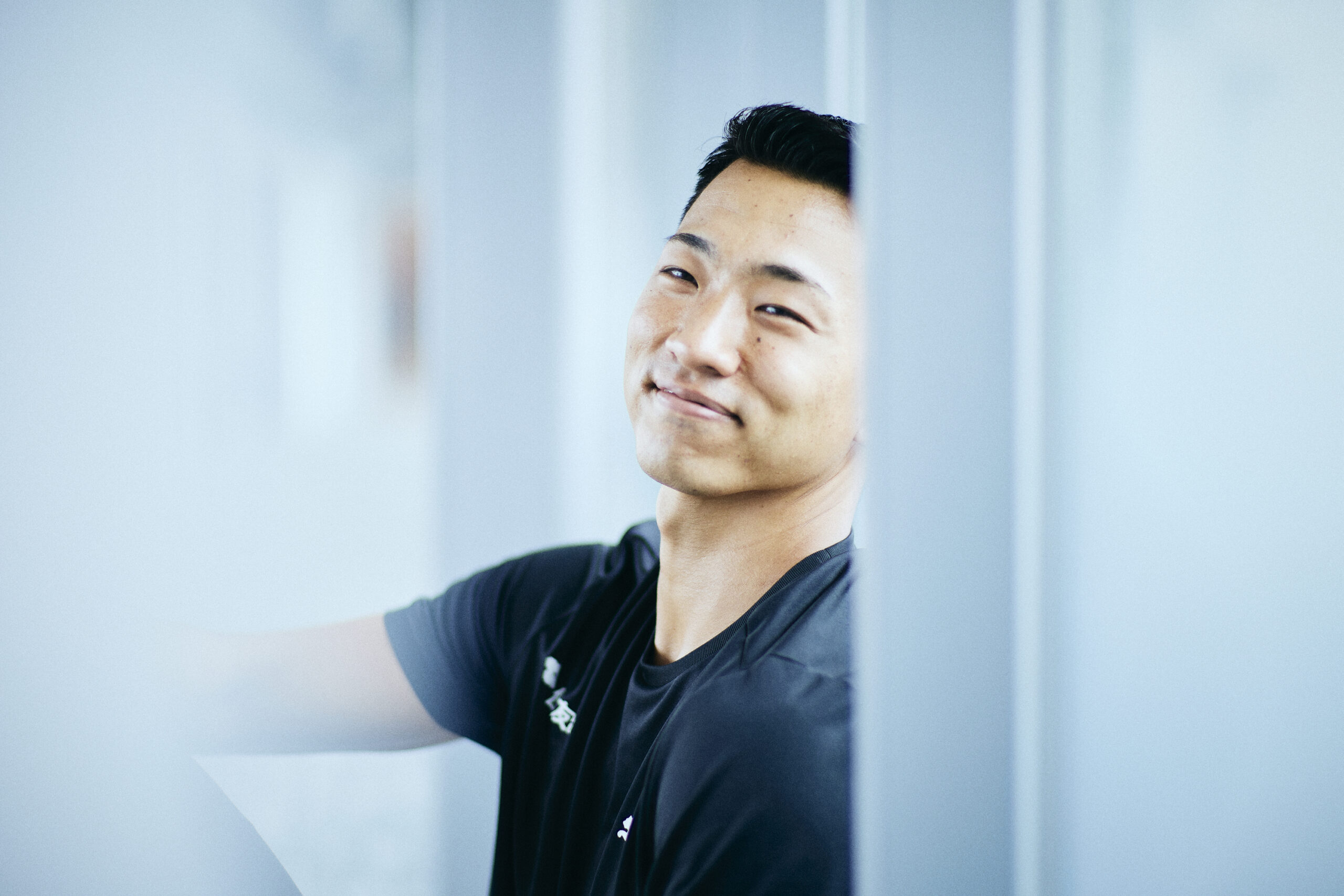 The photo of Maruyama looking at us and smiling.